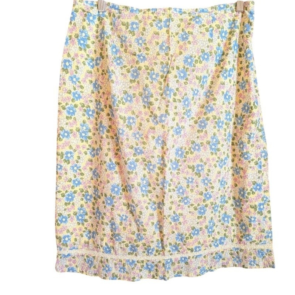 Old Navy Midi Skirt 14 Vintage Y2K 2000 Crochet Trim Cottagecore Spring Cute